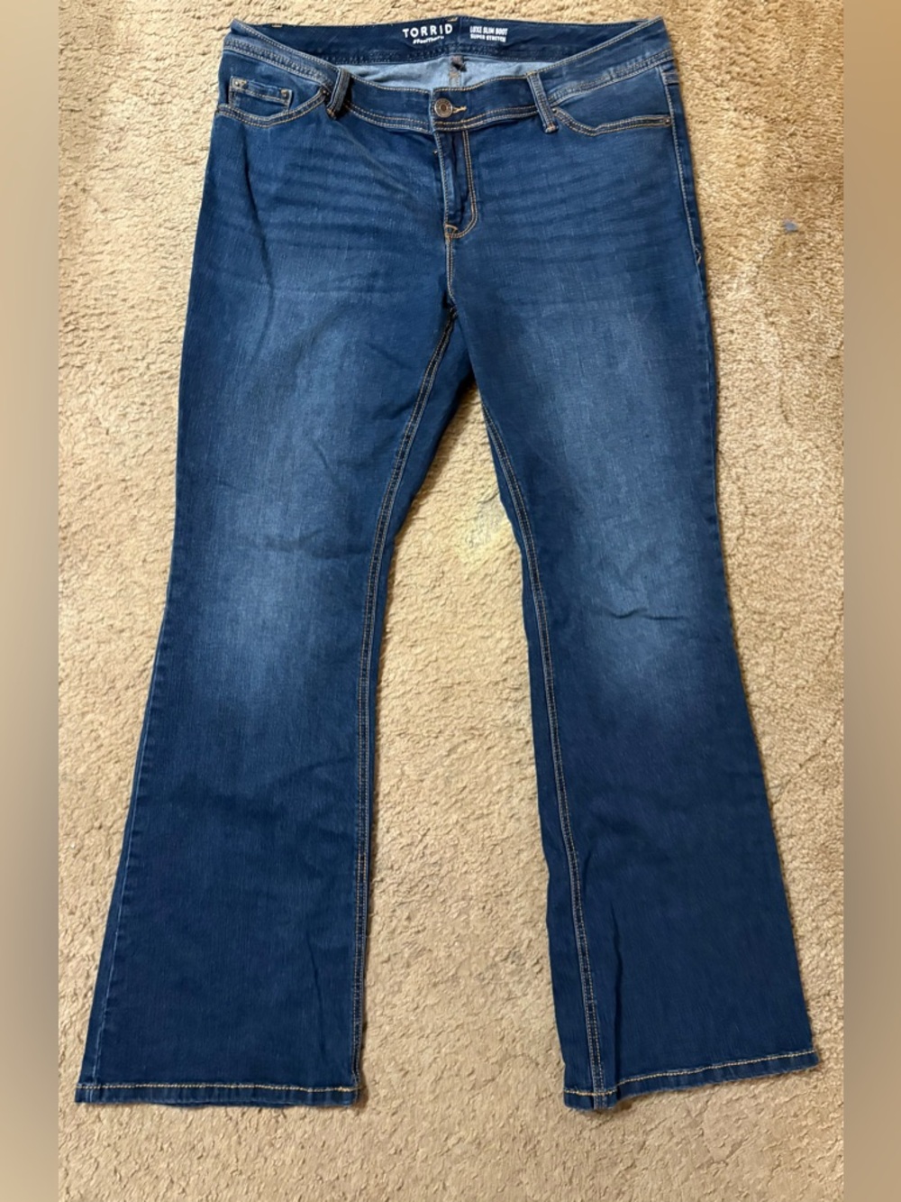Torrid Luxe Slim Boot Jeans 16Tall Dark Wash Super Stretch Bootcut